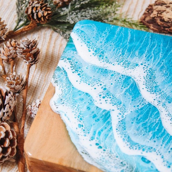 8" Resin Trivet for Hot Dishes, Resin Hot Pad, Resin Board, Birthday Present - Picture 4 of 4